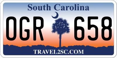 SC license plate OGR658