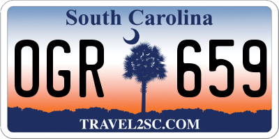 SC license plate OGR659