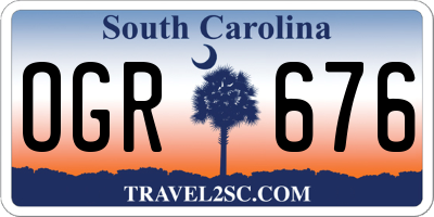 SC license plate OGR676