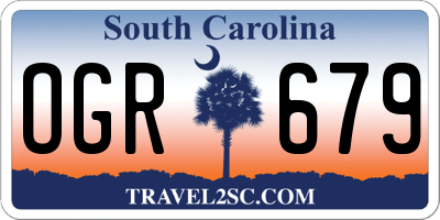 SC license plate OGR679