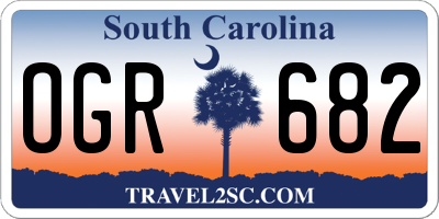 SC license plate OGR682