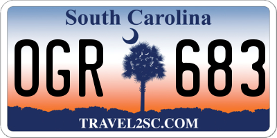 SC license plate OGR683