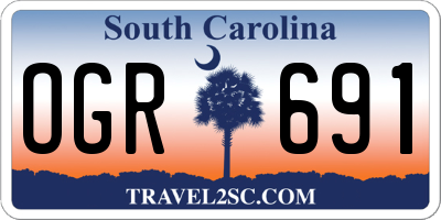 SC license plate OGR691