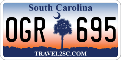 SC license plate OGR695