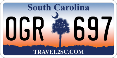 SC license plate OGR697