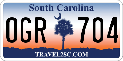 SC license plate OGR704