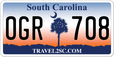 SC license plate OGR708