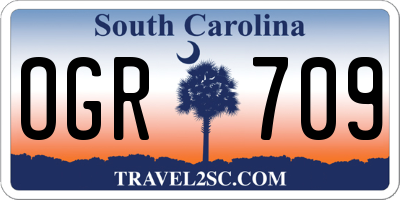 SC license plate OGR709