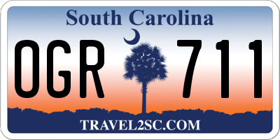SC license plate OGR711
