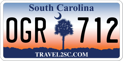 SC license plate OGR712