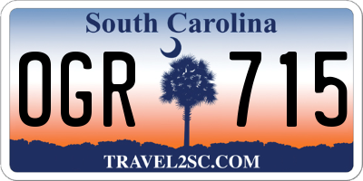 SC license plate OGR715