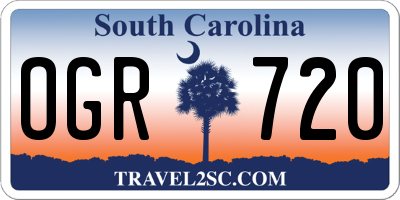 SC license plate OGR720