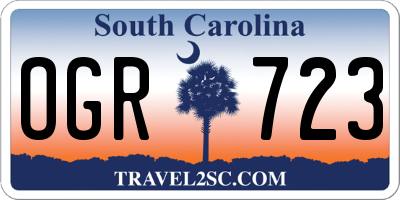 SC license plate OGR723
