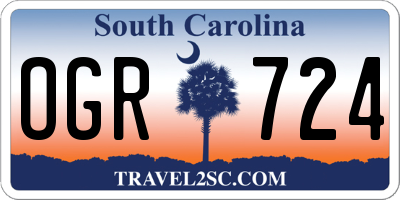SC license plate OGR724