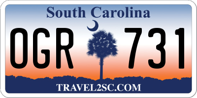 SC license plate OGR731