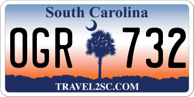 SC license plate OGR732