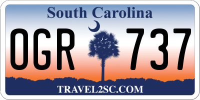 SC license plate OGR737