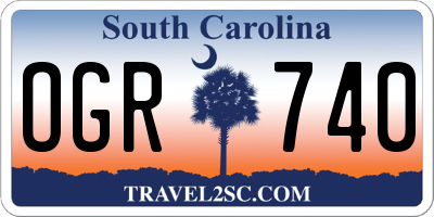 SC license plate OGR740
