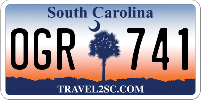 SC license plate OGR741