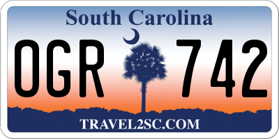 SC license plate OGR742