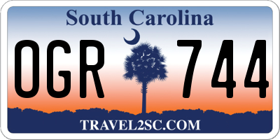 SC license plate OGR744