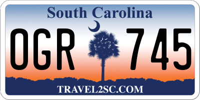 SC license plate OGR745
