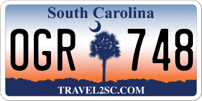 SC license plate OGR748