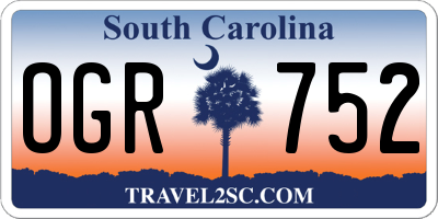 SC license plate OGR752