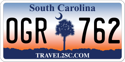 SC license plate OGR762