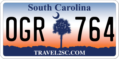 SC license plate OGR764