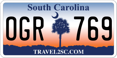 SC license plate OGR769