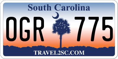 SC license plate OGR775