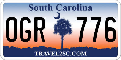 SC license plate OGR776