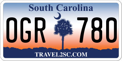 SC license plate OGR780