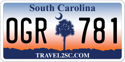 SC license plate OGR781