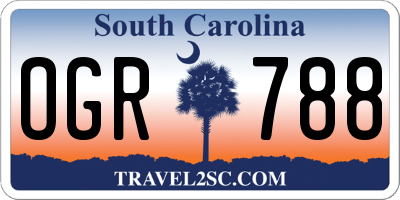 SC license plate OGR788