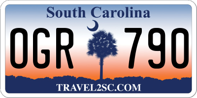 SC license plate OGR790