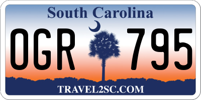 SC license plate OGR795
