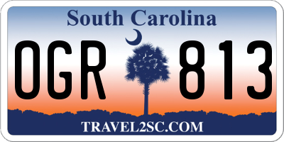 SC license plate OGR813