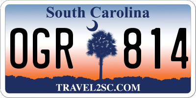 SC license plate OGR814