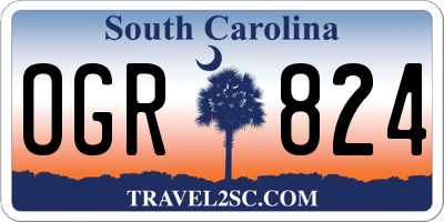 SC license plate OGR824