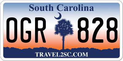 SC license plate OGR828