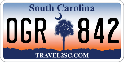 SC license plate OGR842