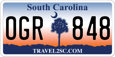 SC license plate OGR848