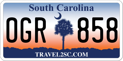 SC license plate OGR858
