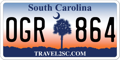 SC license plate OGR864