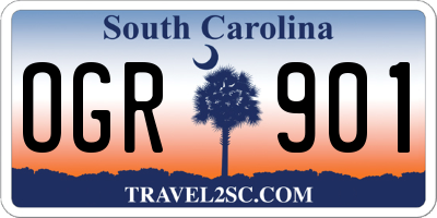 SC license plate OGR901