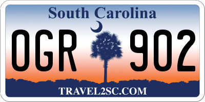 SC license plate OGR902