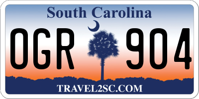 SC license plate OGR904
