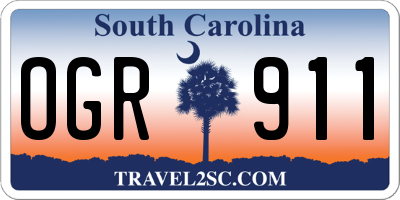 SC license plate OGR911